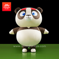 充气中国吉祥物黑白熊猫套装装饰定制充气人物动物熊猫毛绒服装出售