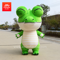 中国 360 优秀充气制造商工厂价格定制充气广告绿蛙服装移动套装充气