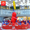 中国著名卡通人物创作者巨大熊充气张展展广告充气红熊定制