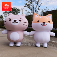 中国 360 优秀充气制造商工厂价格定制充气广告双胞胎猫服装套装充气定制