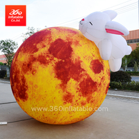 定制兔子卡通月亮气球充气广告