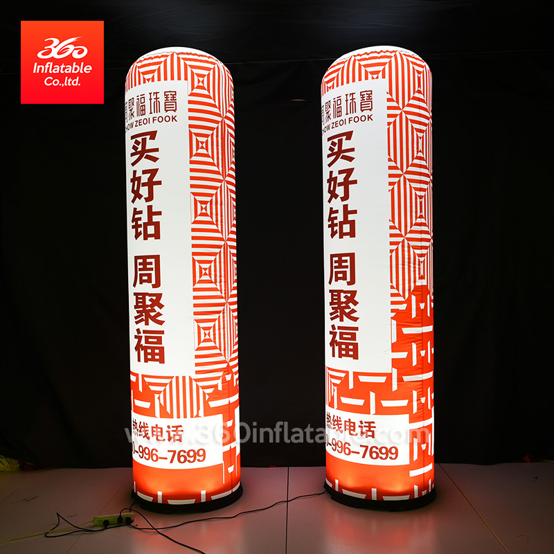 高品质充气灯定制印刷内容定制广告充气桶形灯