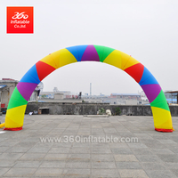 高品质彩色彩虹拱门广告充气拱门定制