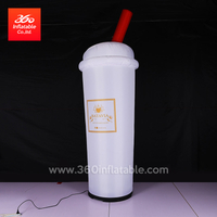 户外巨型充气魔方果汁饮料瓶/广告促销充气led饮料瓶模型出售